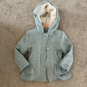 Girls ruffle hem coat